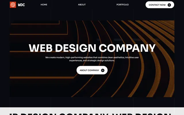 Web design company website made with Mobirise (FluxM5 theme), desktop view